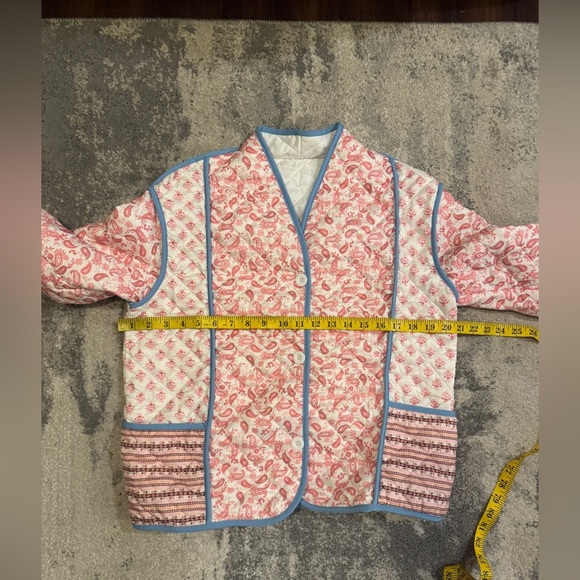 SHEIN Floral Quilted Women's Jacket - Pink and Blue - Picture 5 of 6